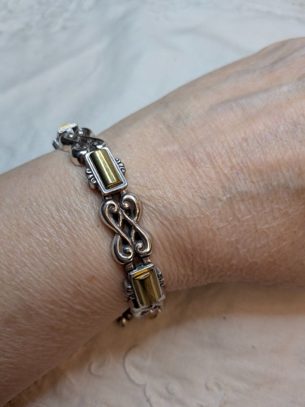 Brighton Two‑Tone Infinity Link Bracelet